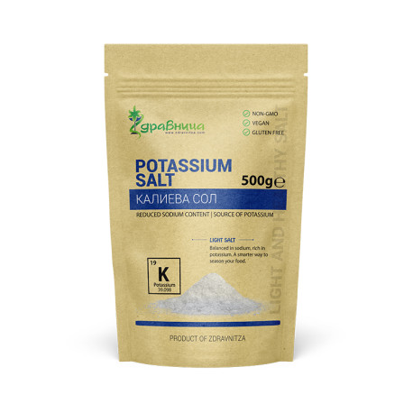 Potassium salt, table salt substitute, Zdravnitza, 500 g