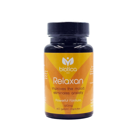 Relaxan, stress relief formula, Biotica, 60 capsules Relaxan, stress relief formula, Biotica, 60 capsules