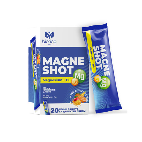 Magne Shop, magnesium + vitamin B6, Biotica, 20 sachets Magne Shop, magnesium + vitamin B6, Biotica, 20 sachets