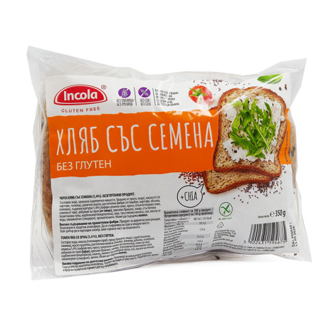 Seeded Bread (Pro-sliced) - gluten free, Incola, 350 g