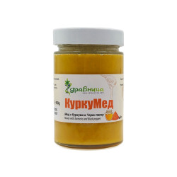 Curcumed, Honey with Turmeric and Black pepper, Zdravnitza, 400 g