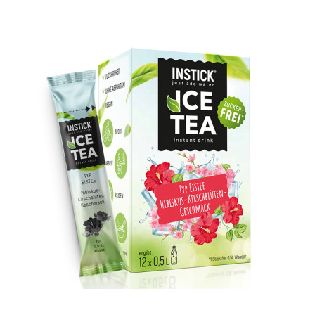 Hibiscus & Cherry Blossom Iced Tea, Instick, 12 sticks