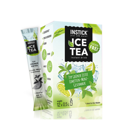 Lime & Mint Iced Tea, Instick, 12 sticks
