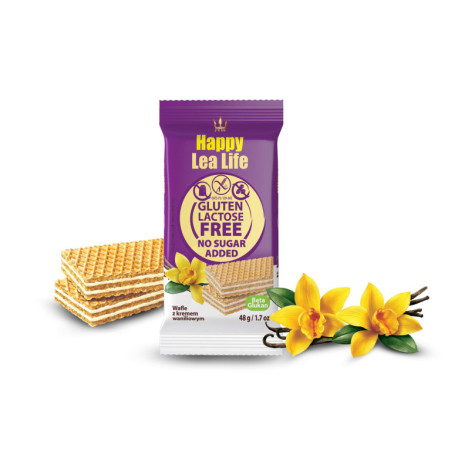 Gluten and Lactose Free Wafers - Vanilla, Happy Lea Life, 48 g