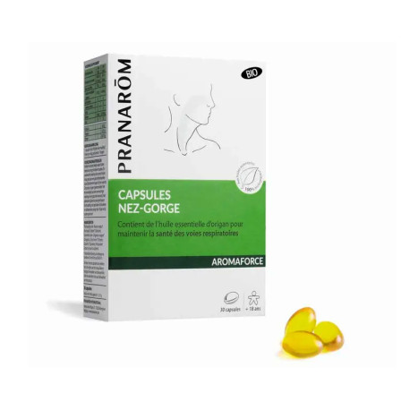 Aromaforce Nose & Throat Capsules, Pranarom, 30 capsules