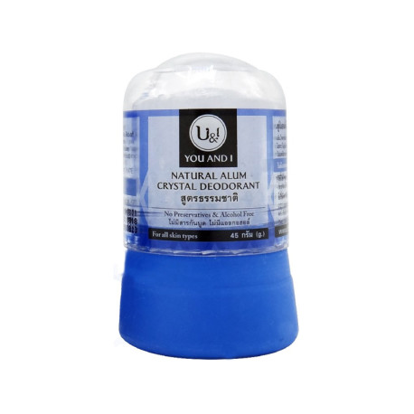 Natural Alum Crystal Deodorant - Unscented, U&I, 45 g / 80 g