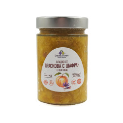 Homemade Peach & Saffron Jam, sugar-free, Dimmy's Farm, 330 g