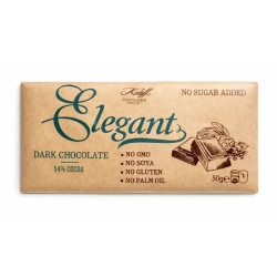 Elegant - Dark Chocolate 54% Cocoa, No Added Sugar, Koleff, 50 g