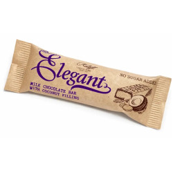 Elegant - Milk Chocolate Bar with Coconut Filling, No Added Sugar, Koleff, 30 g