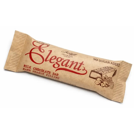 Elegant - Milk Chocolate Bar with Peanut Filling, No Added Sugar, Koleff, 30 g