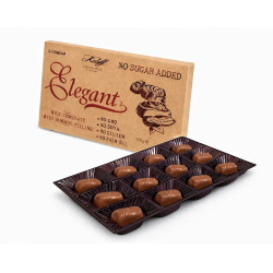 Elegant - Chocolate Pralines with Almond Filling, No Added Sugar, Kollef, 115 g