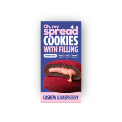 Organic Vegan Cookies - Cashew and Raspberry, Oh, My Spread, 60 g