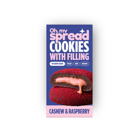 Organic Vegan Cookies - Cashew and Raspberry, Oh, My Spread, 60 g
