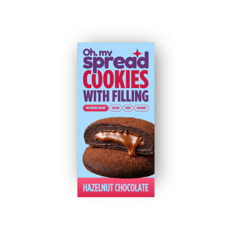 Organic Vegan Cookies - Hazelnut Chocolate, Oh, My Spread, 60 g Organic Vegan Cookies - Hazelnut Chocolate, Oh, My Spread, 60 g