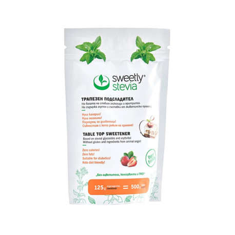 Sweetly Stevia, table top sweetener, 125 g Sweetly Stevia, table top sweetener, 125 g