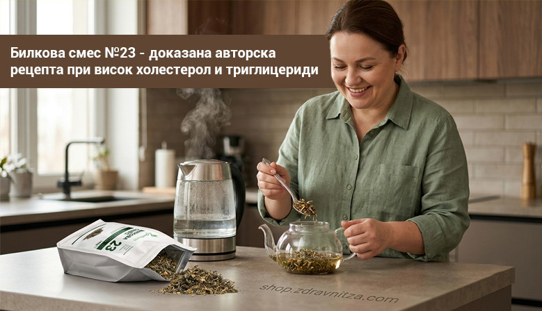 Билкова смес 23 &ndash; доказана авторска рецепта при висок холестерол и триглицериди